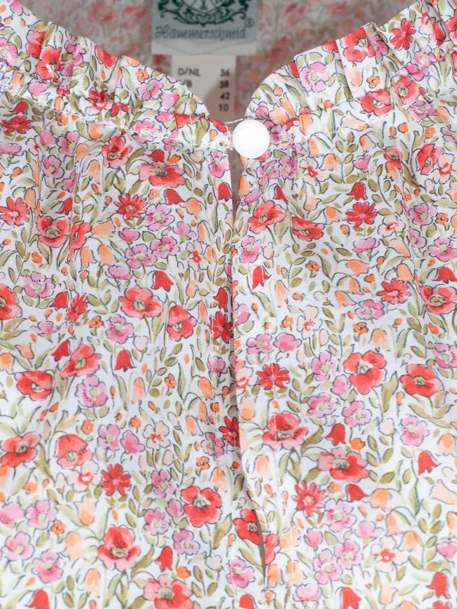Hammerschmid Bluse Kirstin, koralle geblümt, in Natur-Qualität, Rüschen #3