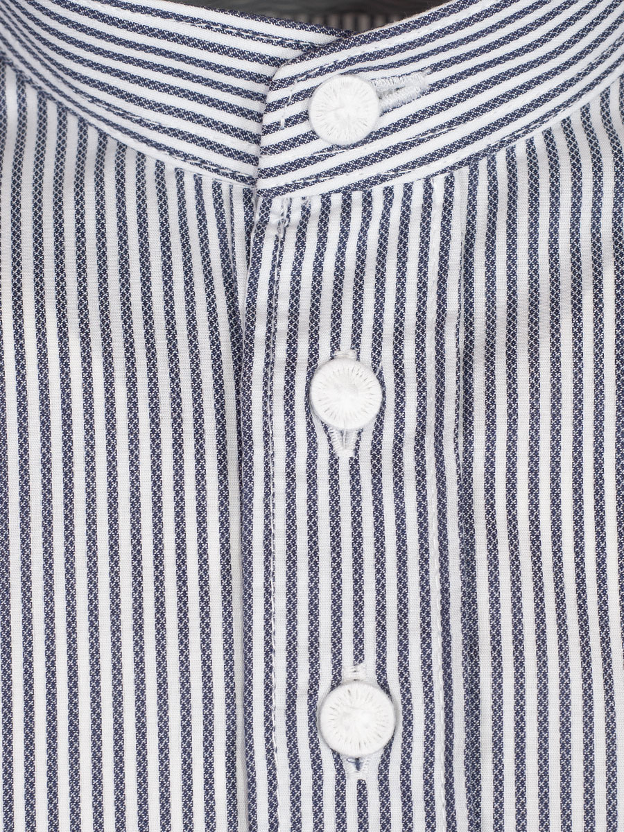 Orbis Herrenhemd, Pfoad, marine, gestreift, Stehkragen, Regular Fit #2