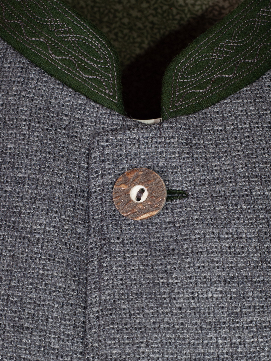 hausg'macht Lodenjoppe Erno, grau meliert, Slim Fit #3