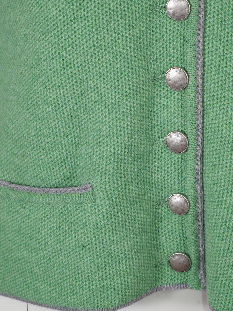 Astrifa Bischofshofen Strickjacke, minze, graue Abschlüsse, Kapuze #5