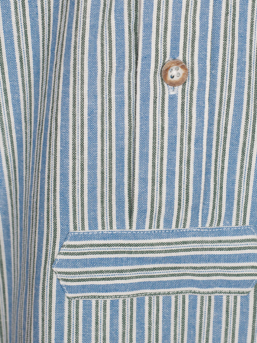 Hammerschmid Trachtenhemd blau-grün gestreift, Pfoad, Liegekragen, Slim Fit #4