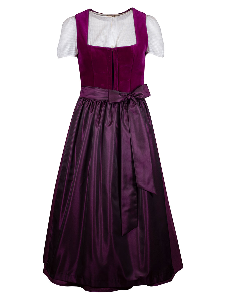 KINGA MATHE Dirndl Alice, Samt, fuchsia, festlich #1