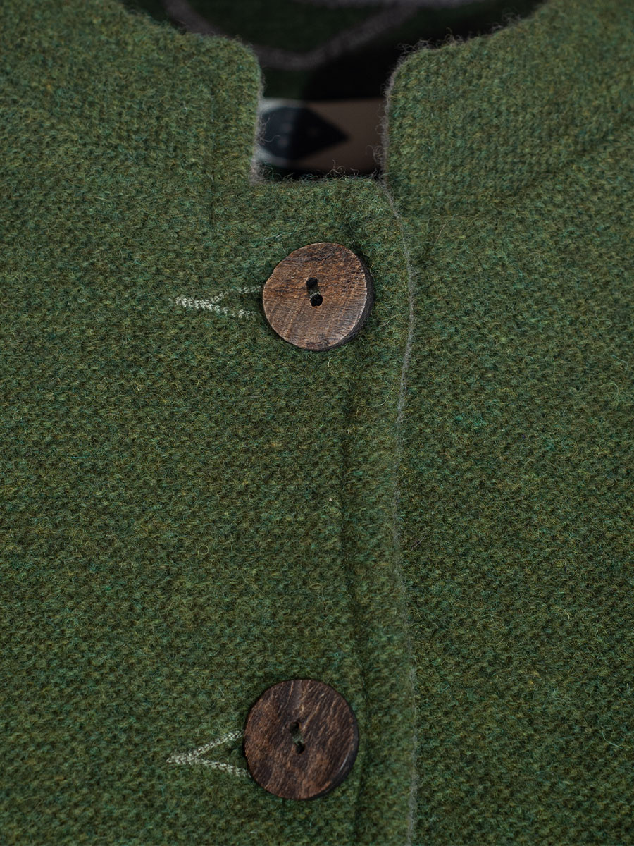Stapf Strickjacke Marie, tannenzweig, grün, Rückenfalte #3