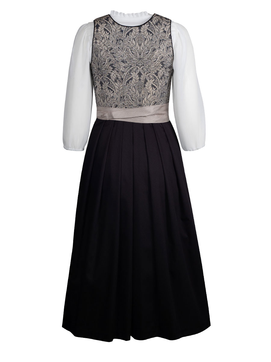 Wenger Fest-Dirndl Ella, schwarz-taupe, 80lg #5