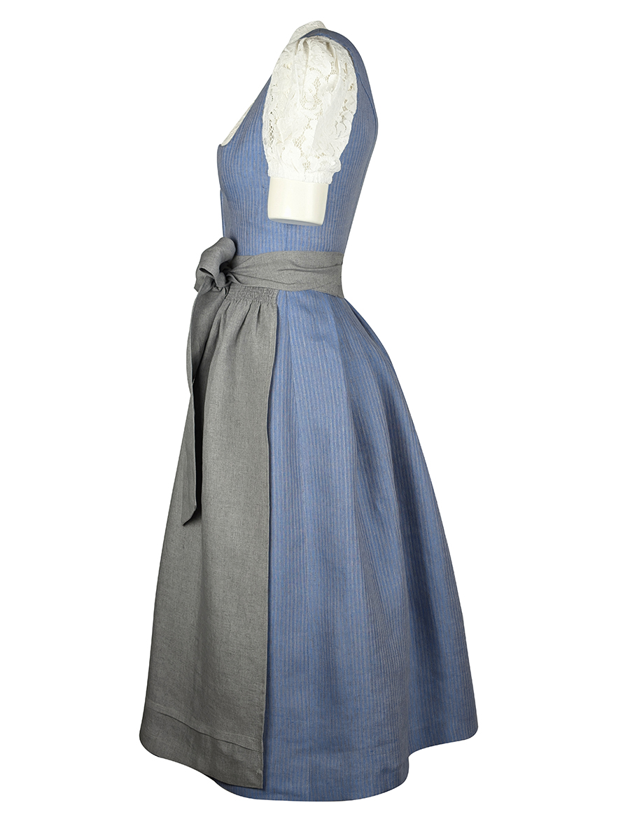 Kaiseralm Leinendirndl Dajana, hellbau-grau, 80lg #5