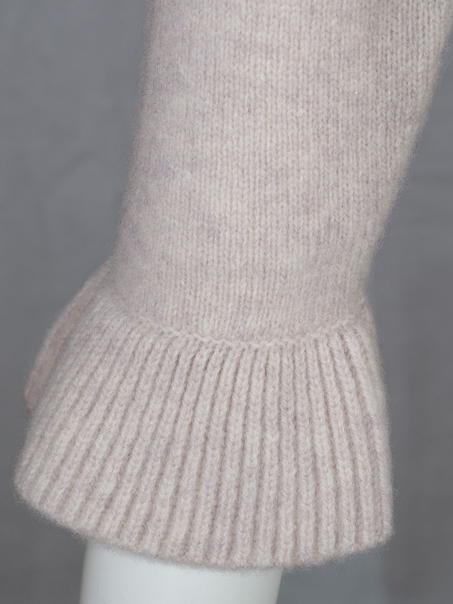fei scho schee Strickjacke, barley, Rüschenbund #5