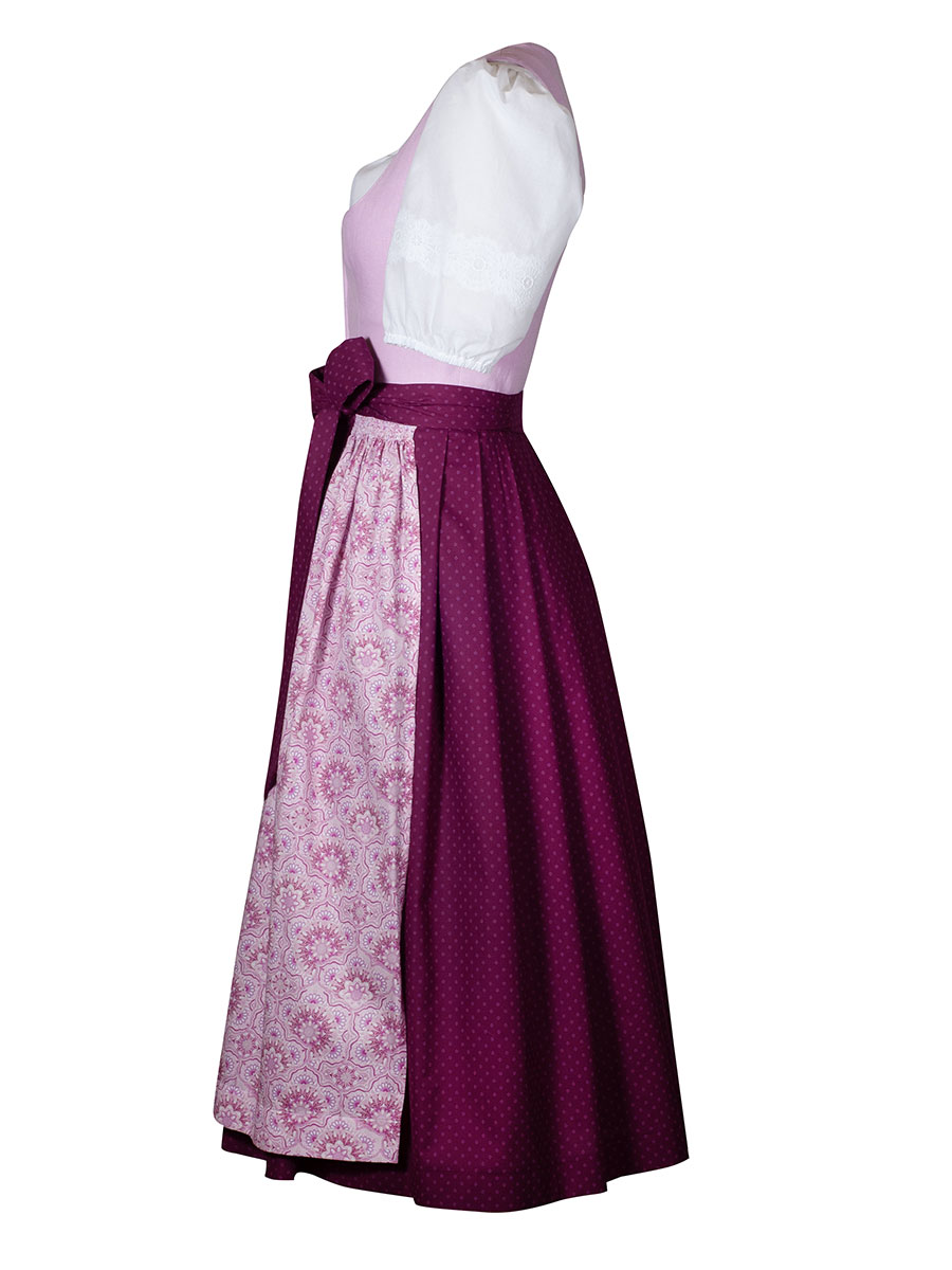 hausg'macht Dirndl Plattensee, pink gemustert, 80lg #3