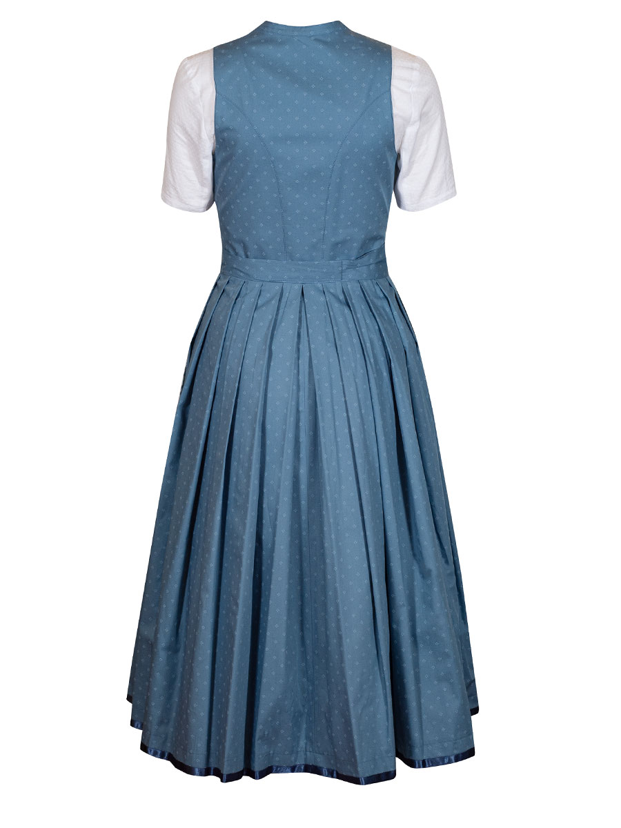 hausg'macht Baumwolldirndl Walchsee, petrol, hochgeschlossen, 80cm #3