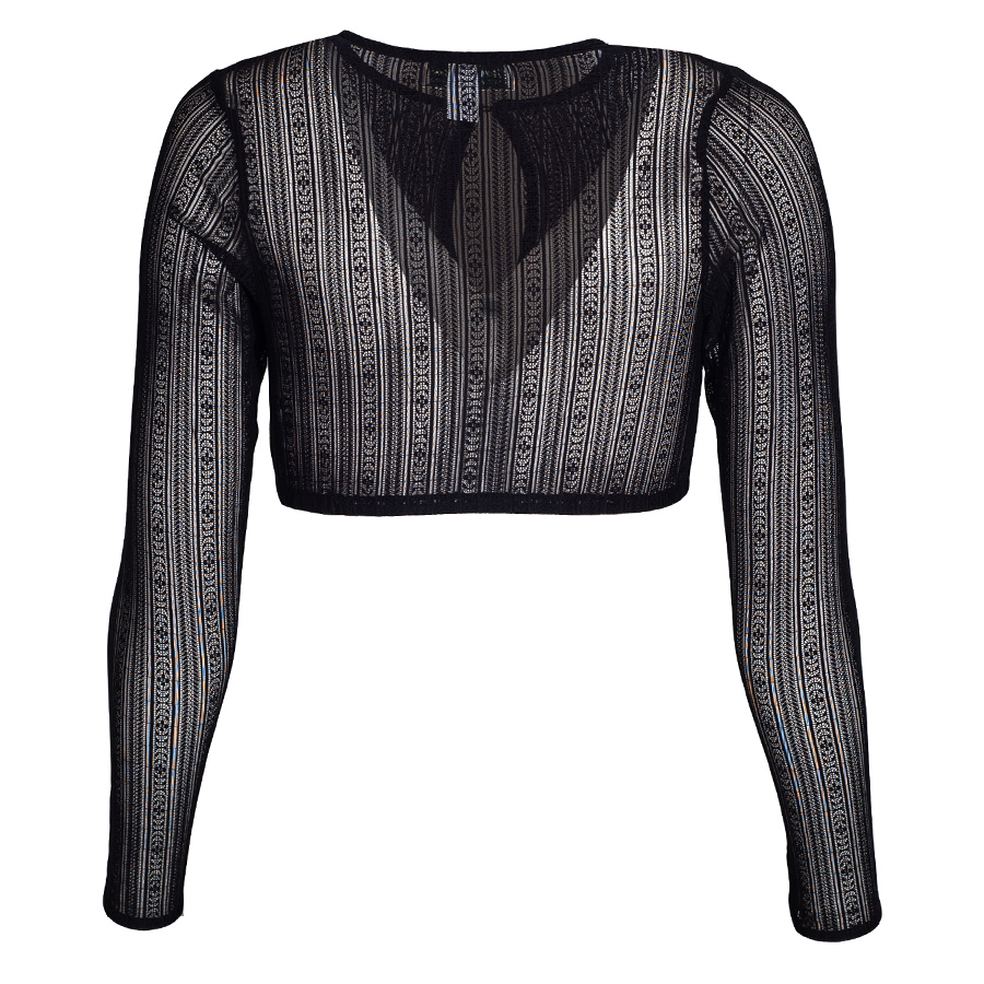 Hammerschmid Dunja Dirndlbluse, schwarz, Spitze, Langarm, Stretch #2