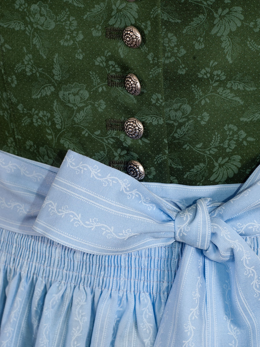 Wenger Baumwolldirndl Anna, grün-blau, 70lg #4