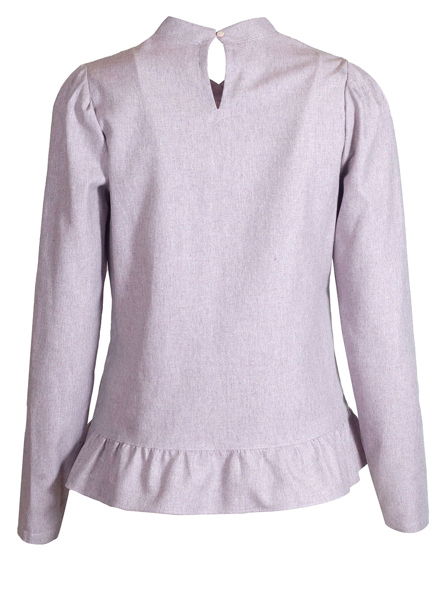 Waldorff Flanellbluse, Langarm, rosenholz, Rüschen #2