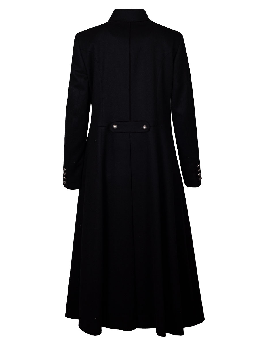 Kaiseralm Lodenmantel Mimmi, schwarz mit Samtpaspol #2