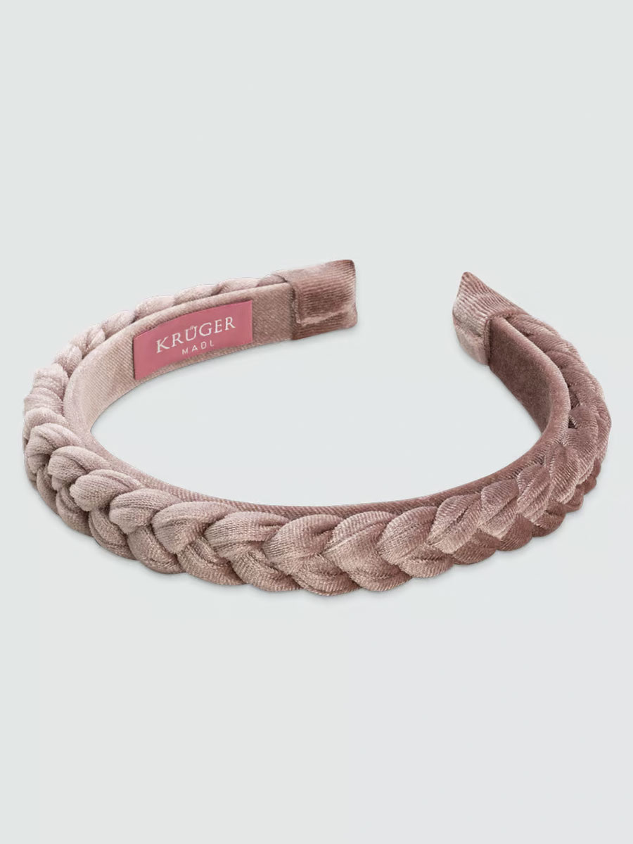 Krüger geflochtener Samt-Haarreif, rose #2