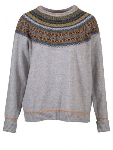 Eribè Knitwear Alpine Breeze Sweater, kelpie, hellgrau-gelb