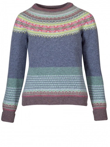 Eribè Knitwear Sweater Alpin, Pullover, tearose, grau-bunt