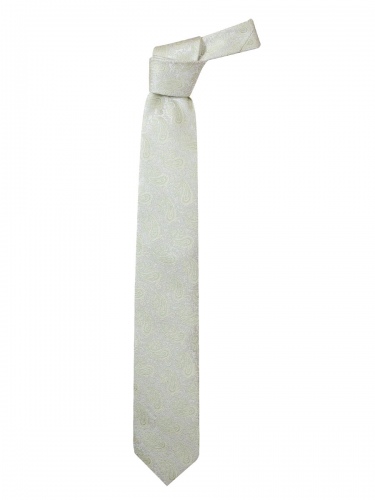 Steiner Hochzeits-Krawatte K 165, kiwi mit Paisleymuster