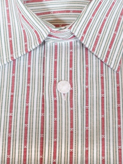 Waldorff Trachtenhemd, Pfoad, rot-grün gestreift, Liegekragen