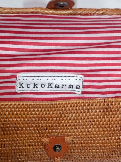 KokoKarma Atatasche, Eve, braun, handgearbeitet, mit Lederriemen