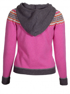 Eribè Knitwear Alpine Hoody, Zip Cardigan, Strickjacke, fiesta, pink